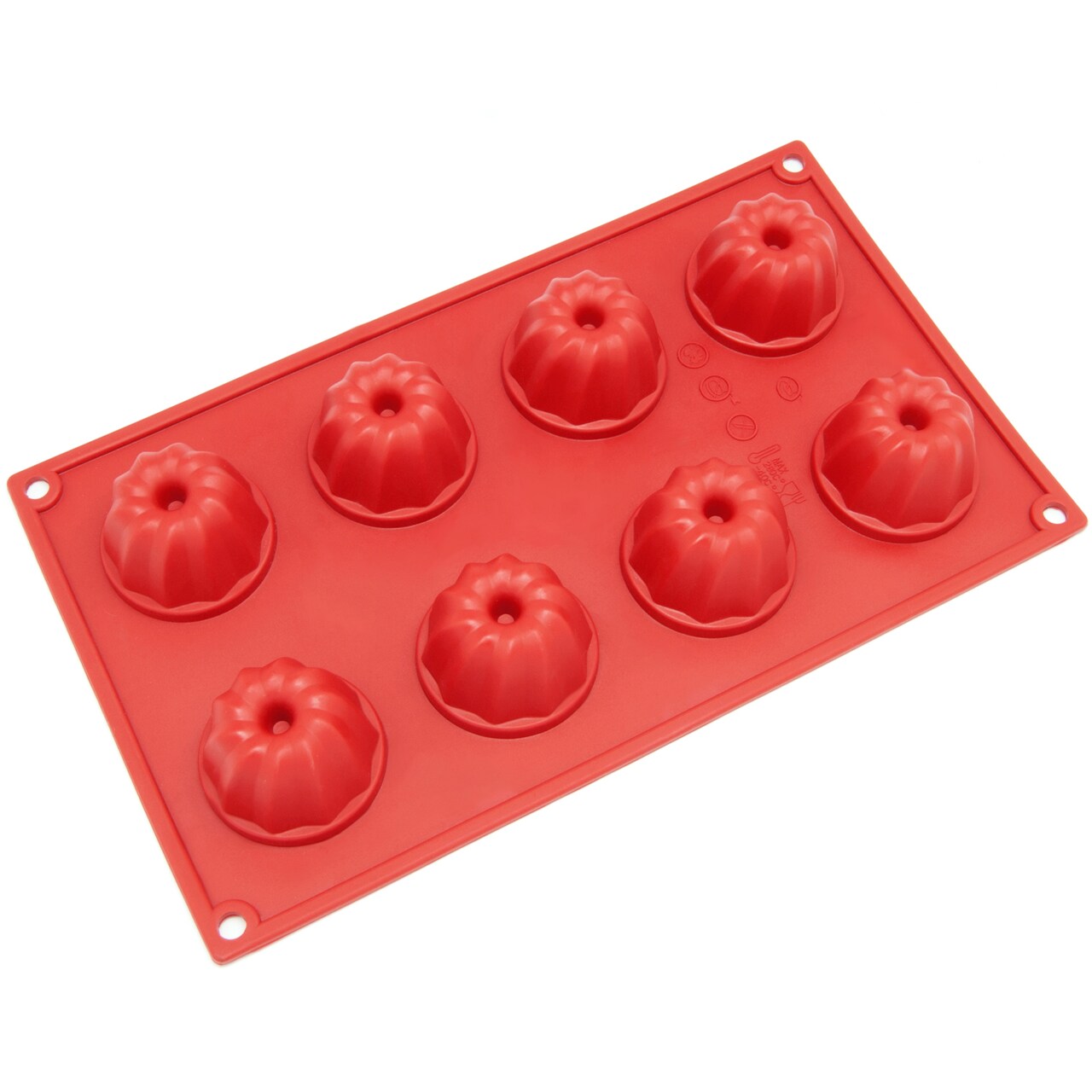 Freshware   Silicone Mold Soap Mold for Bundt Cake Cupcake Muffin Coffe Cake Pudding and Soap Mini 8-Cavity